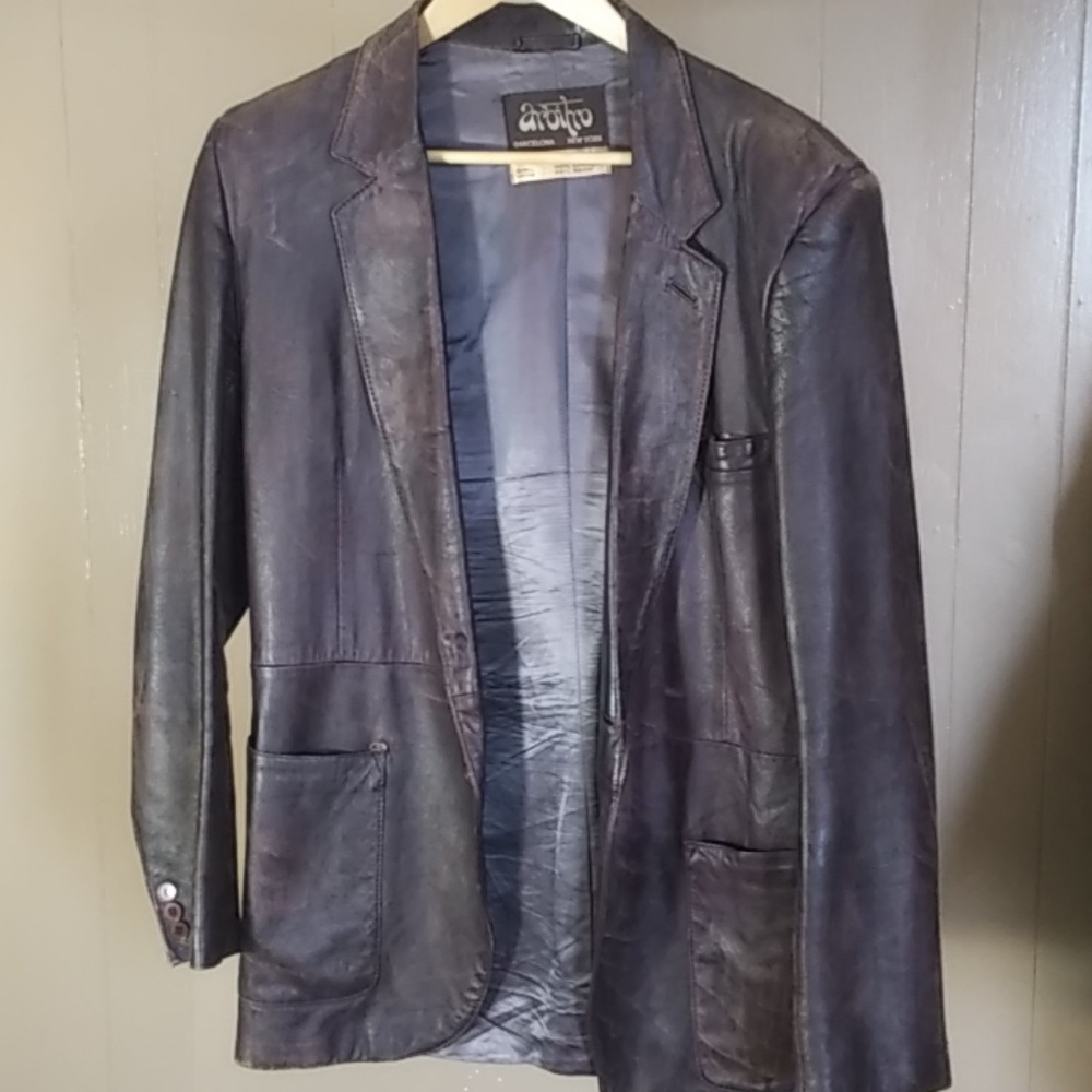 Leather blazer
